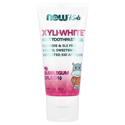 NOW Foods XyliWhite Kid's Toothpaste Gel, Bubblegum Splash, 85 g