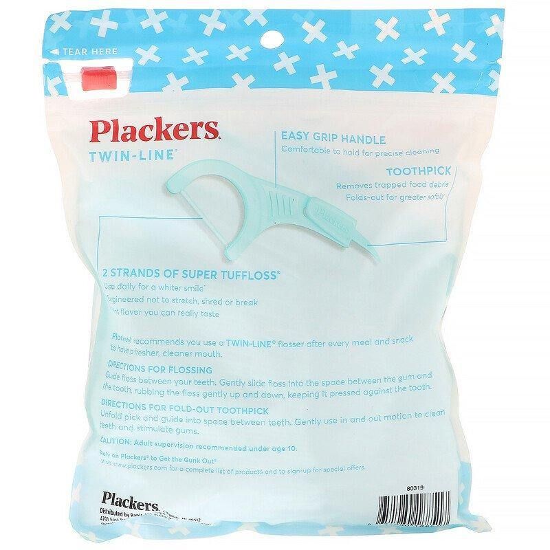Plackers Twin-Line Floss Picks, Cool Mint, 150 Count — product view