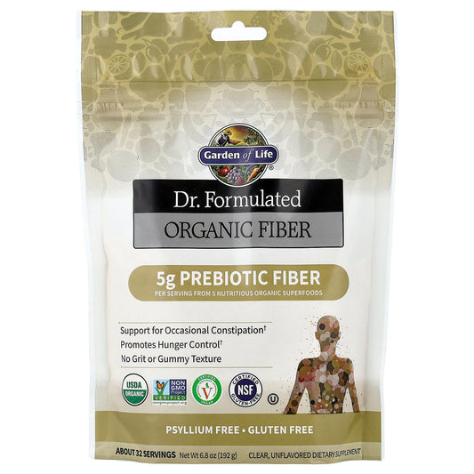Garden of Life Dr. Formulated Organic Fibre, Unflavoured, 192 g (6.8 oz)