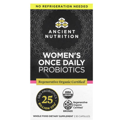 Ancient Nutrition Women's Once Daily Probiotics 30 Capsules