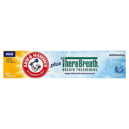 Arm & Hammer TheraBreath Whitening Fluoride Toothpaste, Icy Mint, 156 g - view 2
