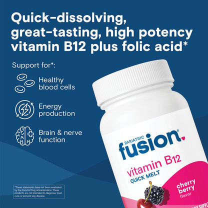 Bariatric Fusion Vitamin B12 Quick Melt Cherry Berry 90 Tablets - view 5
