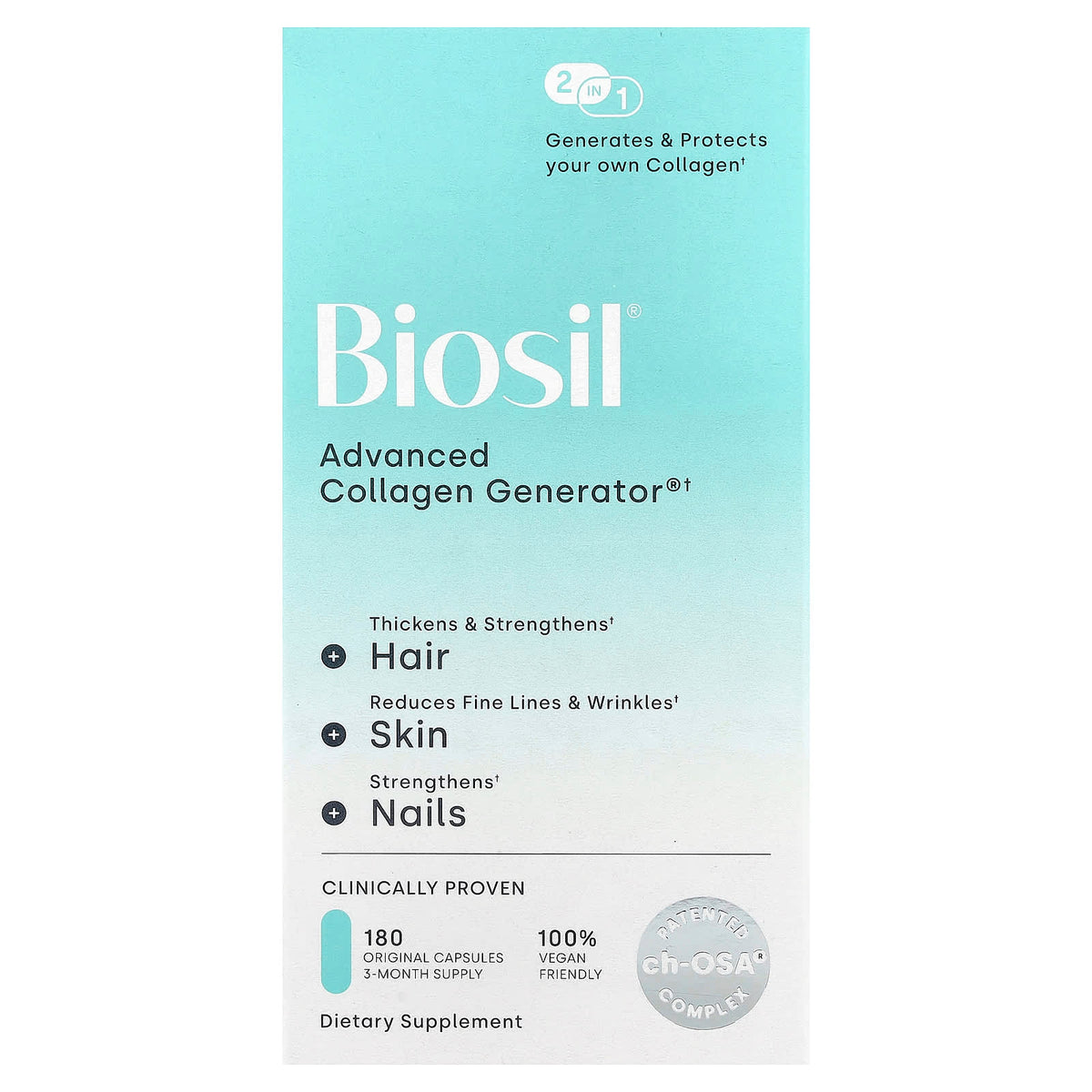 Biosil Advanced Collagen Generator, Original, 180 Capsules — product view