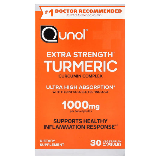 Qunol Turmeric Curcumin Complex 500 mg, 30 Vegetarian Capsules