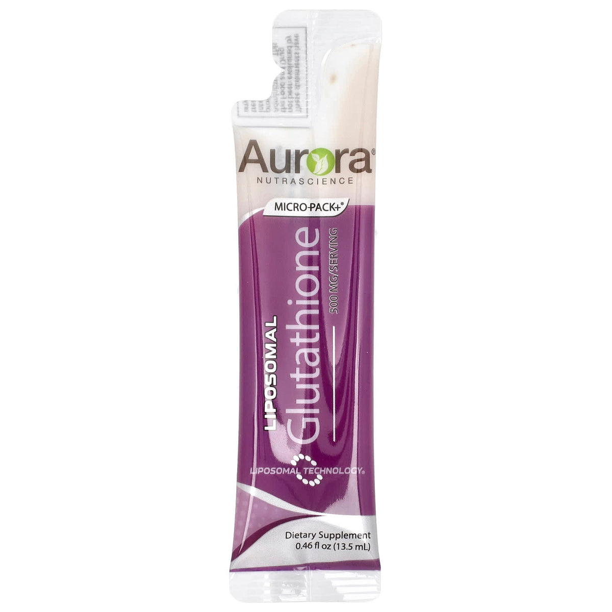 Aurora Nutrascience Micro-Pack+ Liposomal Glutathione, 10 Packets, 13.5 ml Each - view 3