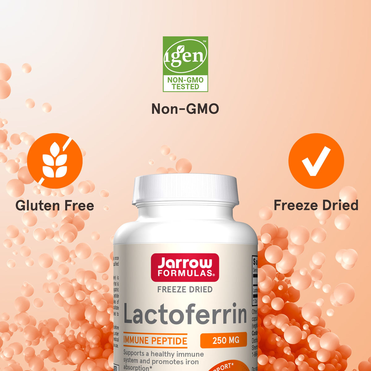 Jarrow Formulas Lactoferrin Freeze Dried 250 mg, 30 Capsules - view 5