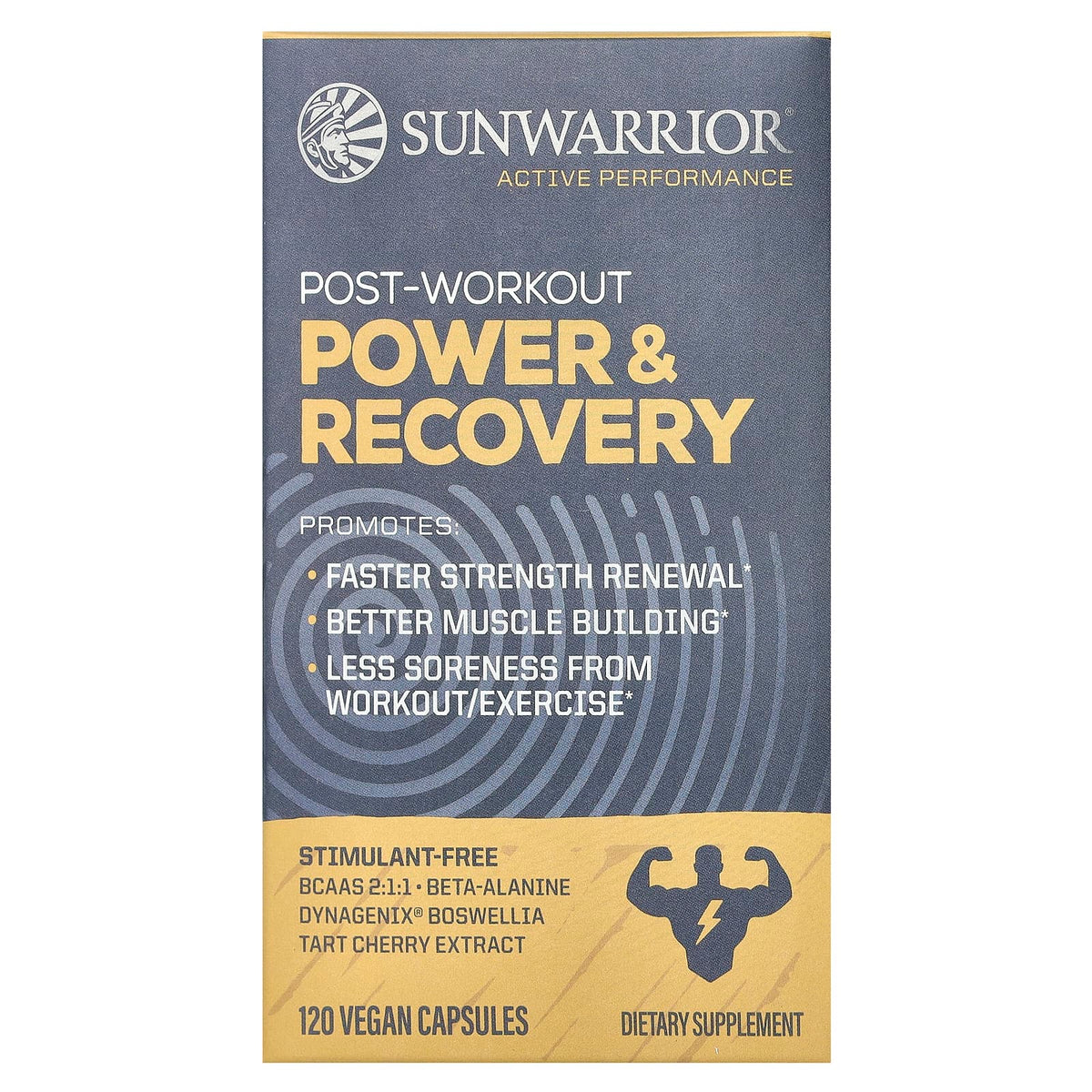 Sunwarrior Post-Workout Power & Recovery, 120 Vegan Capsules — product view
