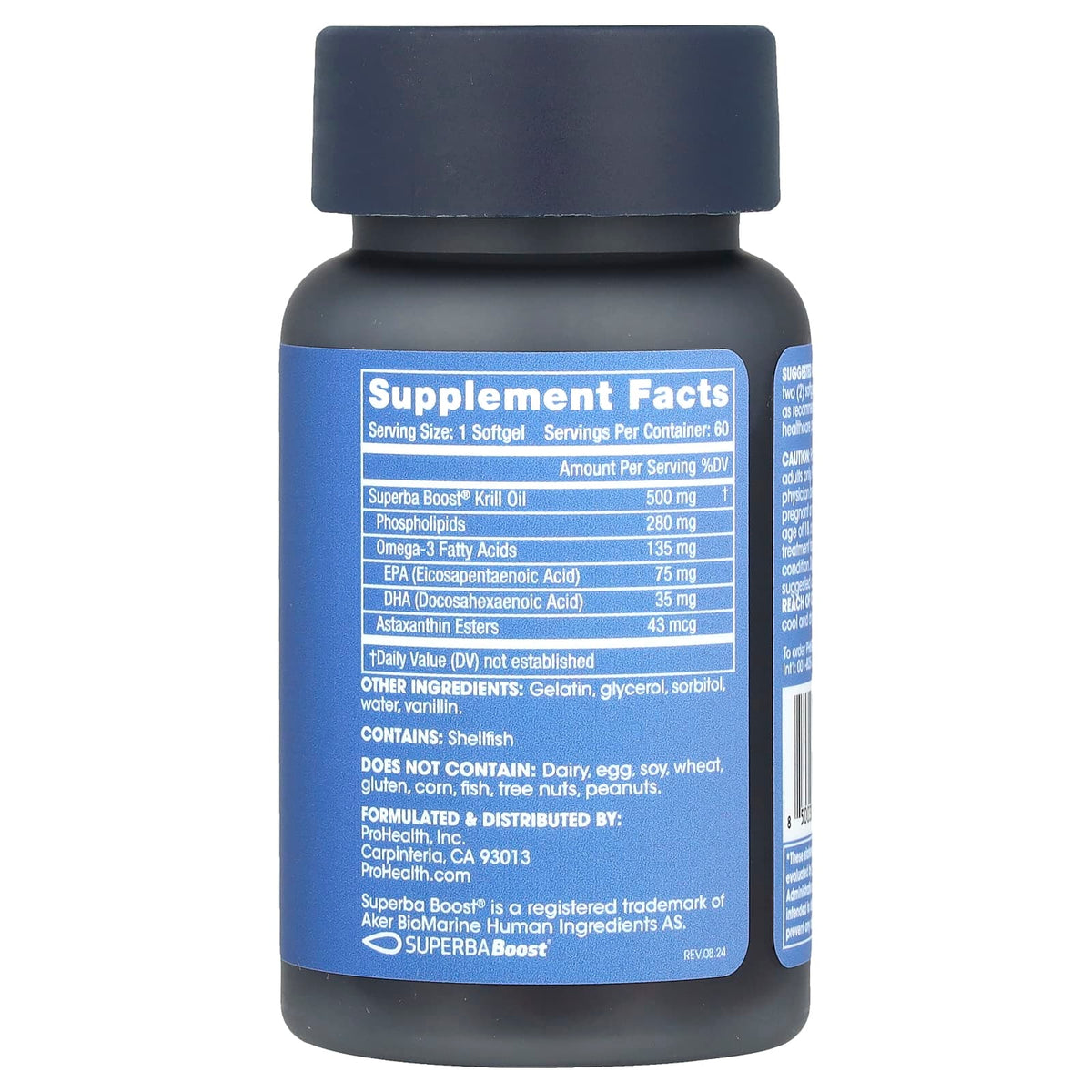 ProHealth Longevity Pure Krill Oil Omega-3 - 60 Soft Gels — alternate product view