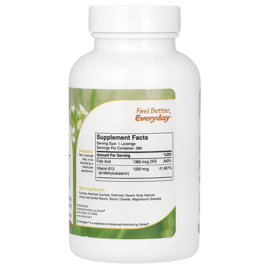 Zahler B12 Energiser B12 and Folic Formula Natural Cherry 360 Lozenges - view 2