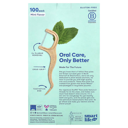 SmartLifeCo DuoPik Floss Picks, Mint, 100 Pack - view 3