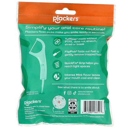 Plackers Micro Line Floss Picks, Intense Mint, 150 Count - view 2