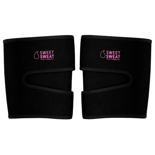 Sports Research Sweet Sweat Thigh Trimmers Medium, Black & Pink