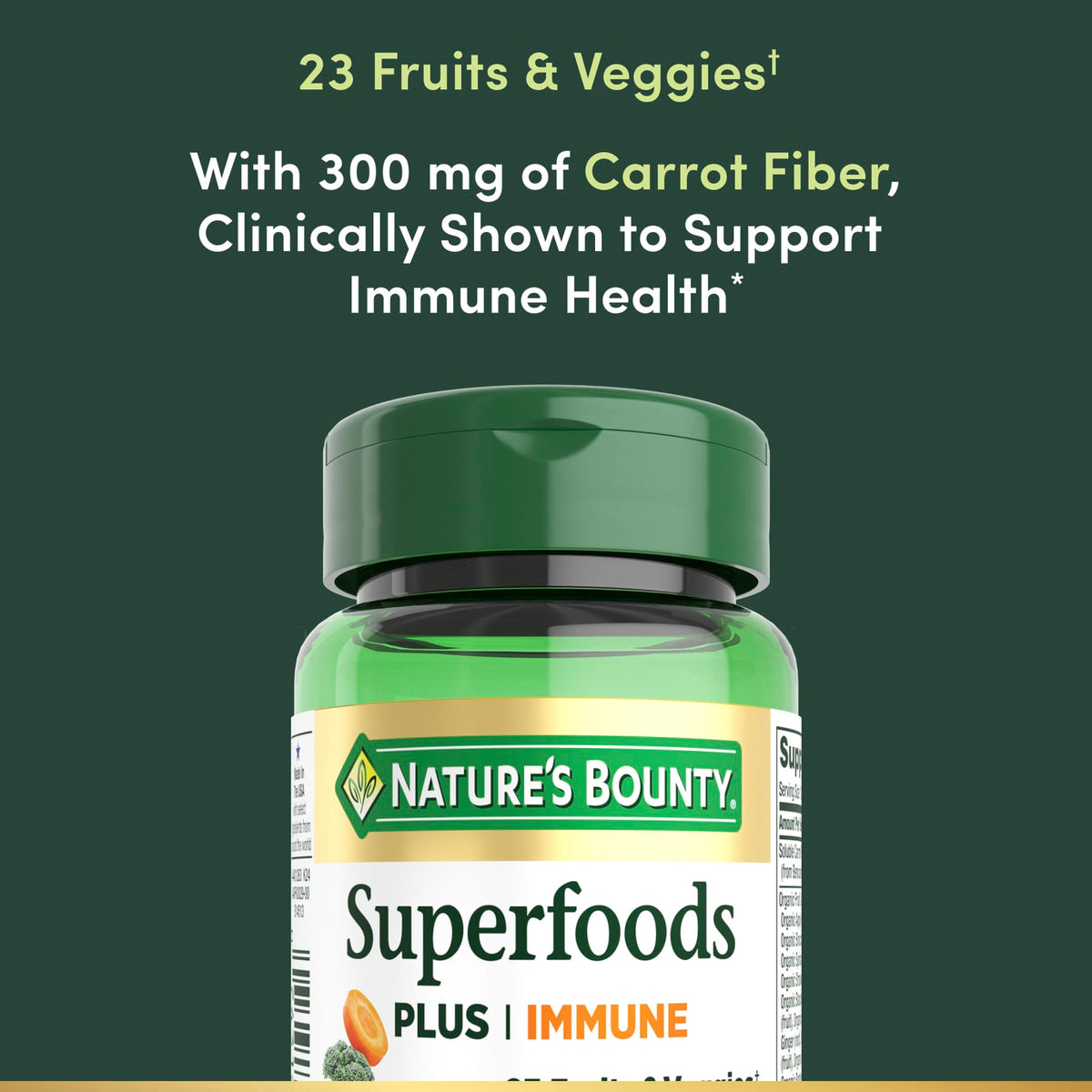 Nature's Bounty Superfoods Plus Immune, 30 Capsules - view 6
