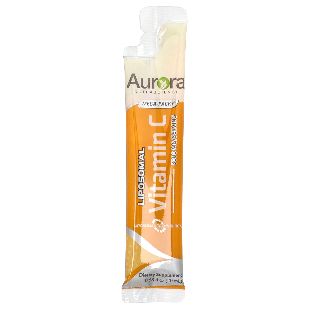Aurora Nutrascience Mega-Pack+ Liposomal Vitamin C, 10 Packets, 20 ml Each - view 3