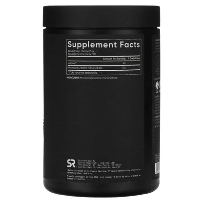 Sports Research Creatine Monohydrate Powder, Unflavoured, 500 g (1.1 lb) - view 2