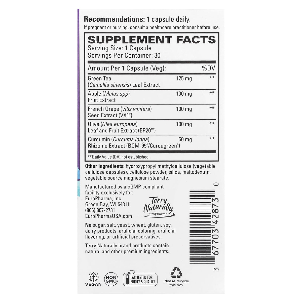 Terry Naturally Optimal Wellness, 30 Capsules - view 2