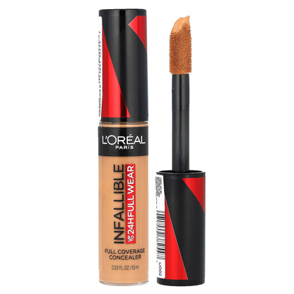 L'Oréal Infallible Full Coverage Concealer, 400 Caramel, 10 ml (0.33 fl oz)