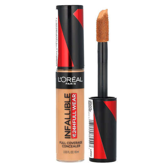 L'Oréal Infallible Full Coverage Concealer, 400 Caramel, 10 ml (0.33 fl oz)