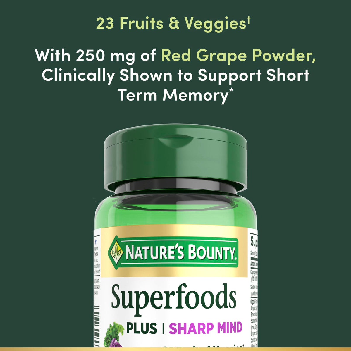 Nature's Bounty Superfoods Plus Sharp Mind, 30 Capsules - view 6