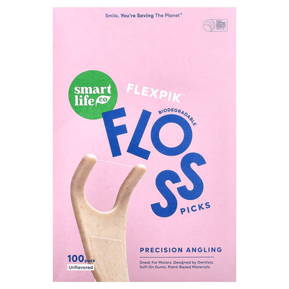 SmartLifeCo FlexPik Floss Picks, Unflavoured, 100 Pack - view 2