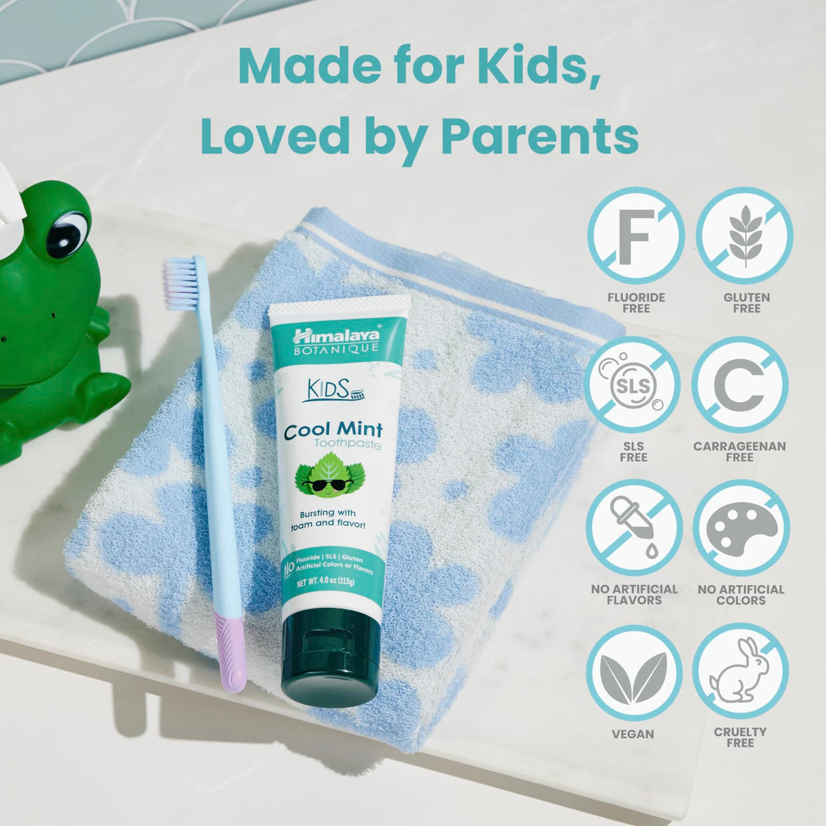 Himalaya Botanique Kids Toothpaste, Cool Mint, 113 g - view 5