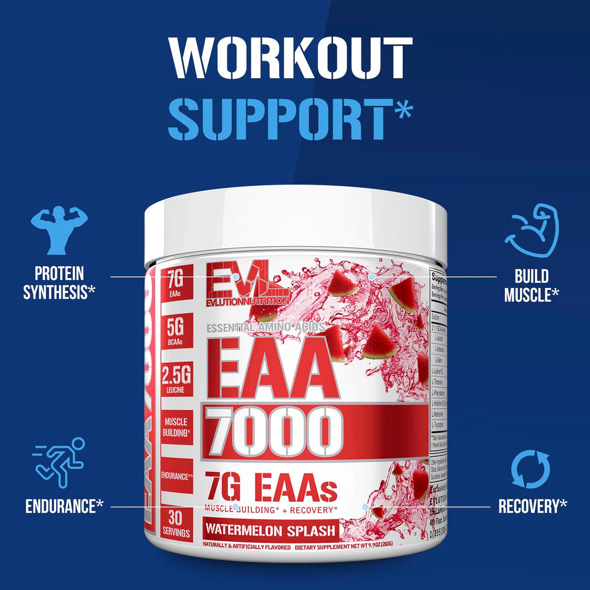 EVLution Nutrition EAA 7000, Watermelon Splash, 282 g (9.9 oz) - view 5