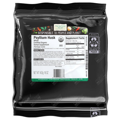 Frontier Co-op Organic Psyllium Husk, Whole, 453 g (16 oz) - view 2
