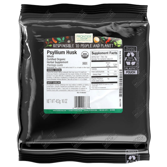 Frontier Co-op Organic Psyllium Husk, Whole, 453 g (16 oz) - view 2