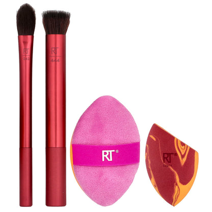 Real Techniques Merry Must-Haves Brush and Sponge Set 4 Piece Set
