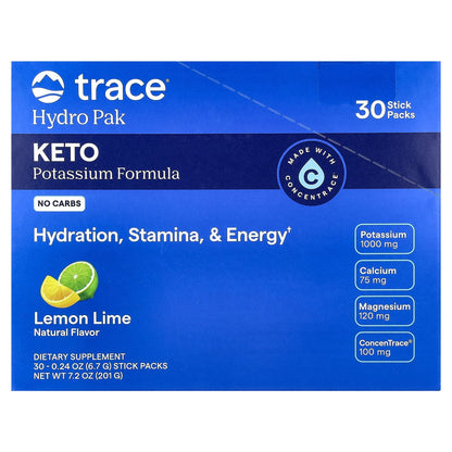 Trace Hydro Pak Keto Lemon Lime 30 Stick Packs (6.7 g)