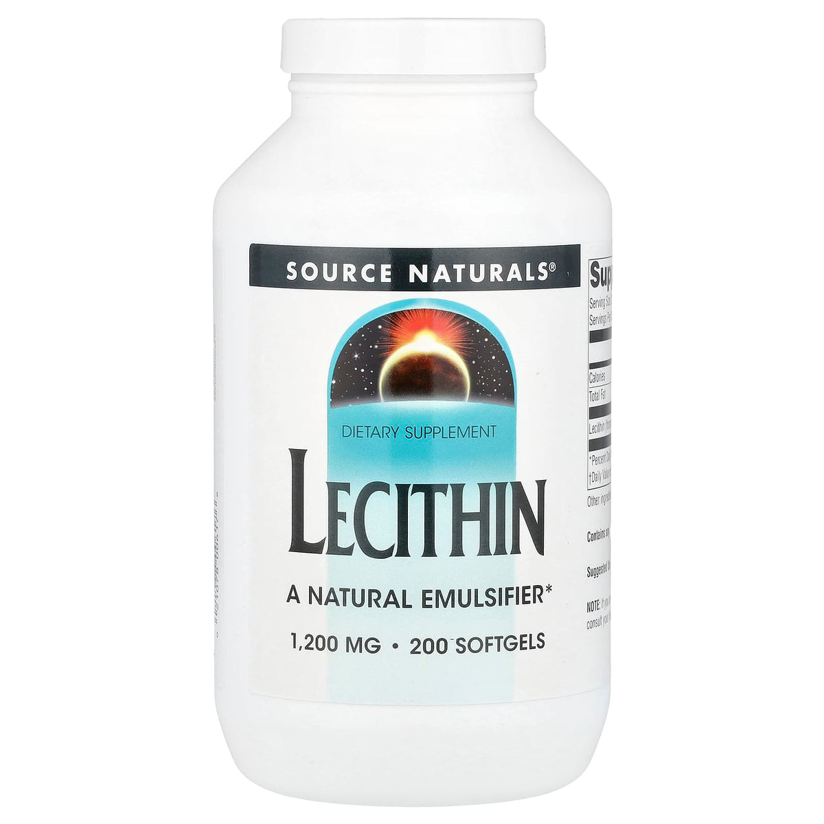Source Naturals Lecithin 1,200 mg, 200 Softgels — product view