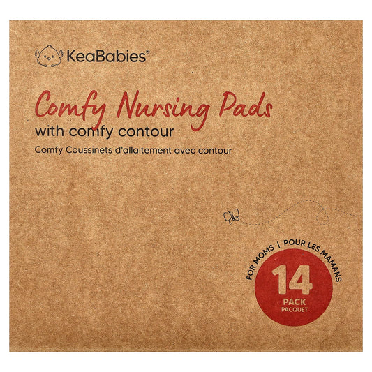 KeaBabies Comfy Nursing Pads, Large, Neutrals, 14 Pack