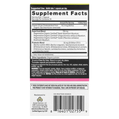 Ancient Nutrition Women's Once Daily Probiotics 30 Capsules - view 2