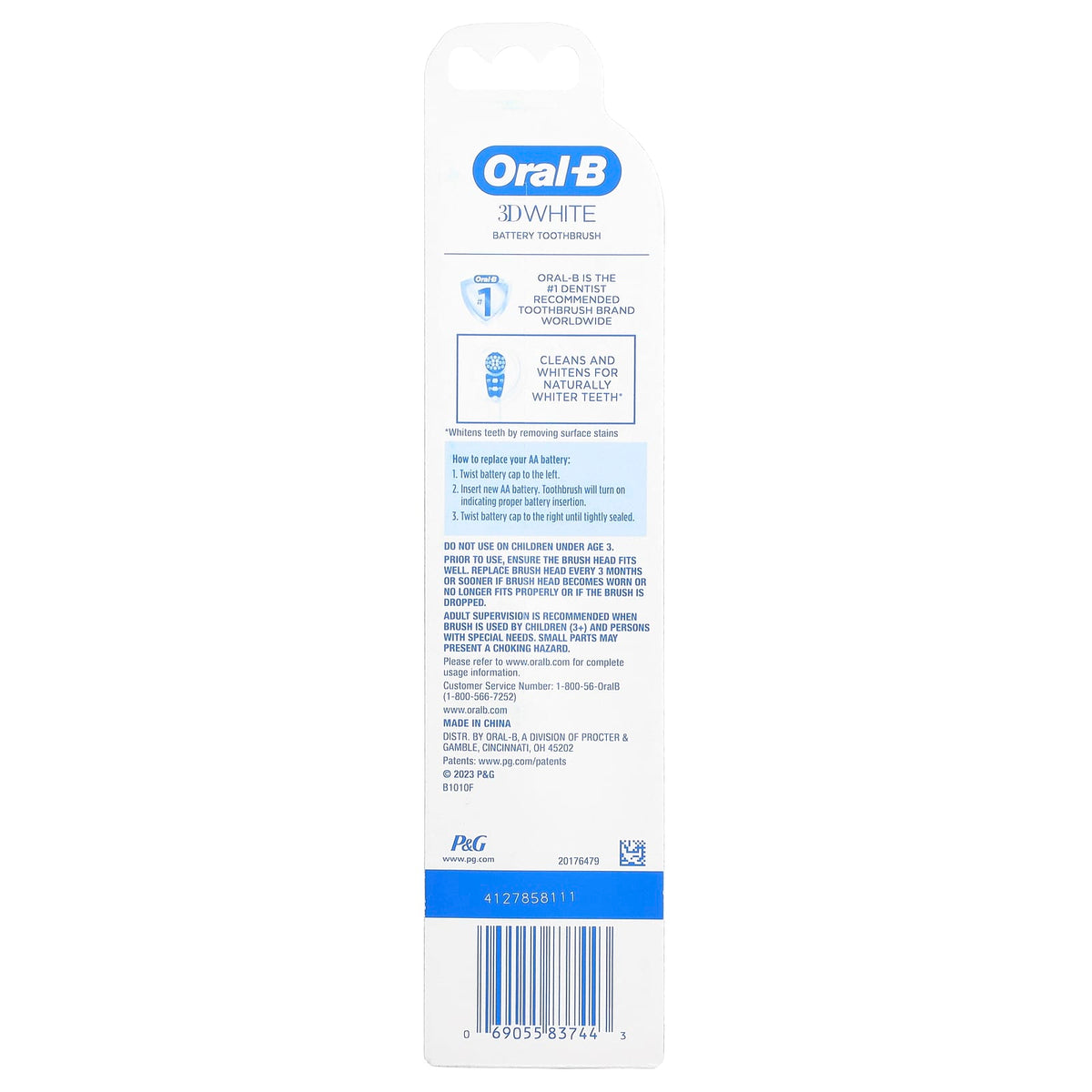Oral-B 3D White Battery Powered Toothbrush, 1 Count - view 2