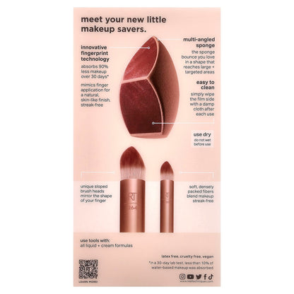 Real Techniques Makeupsaver Sponge + Brush Trio, 3 Piece Set - view 3