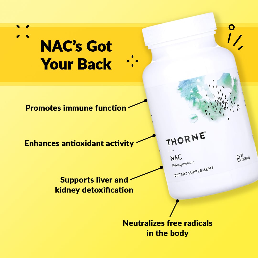 Thorne NAC, 500 mg, 90 Capsules - view 3