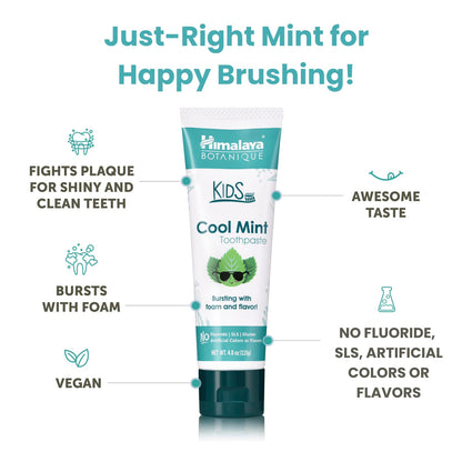 Himalaya Botanique Kids Toothpaste, Cool Mint, 113 g - view 6