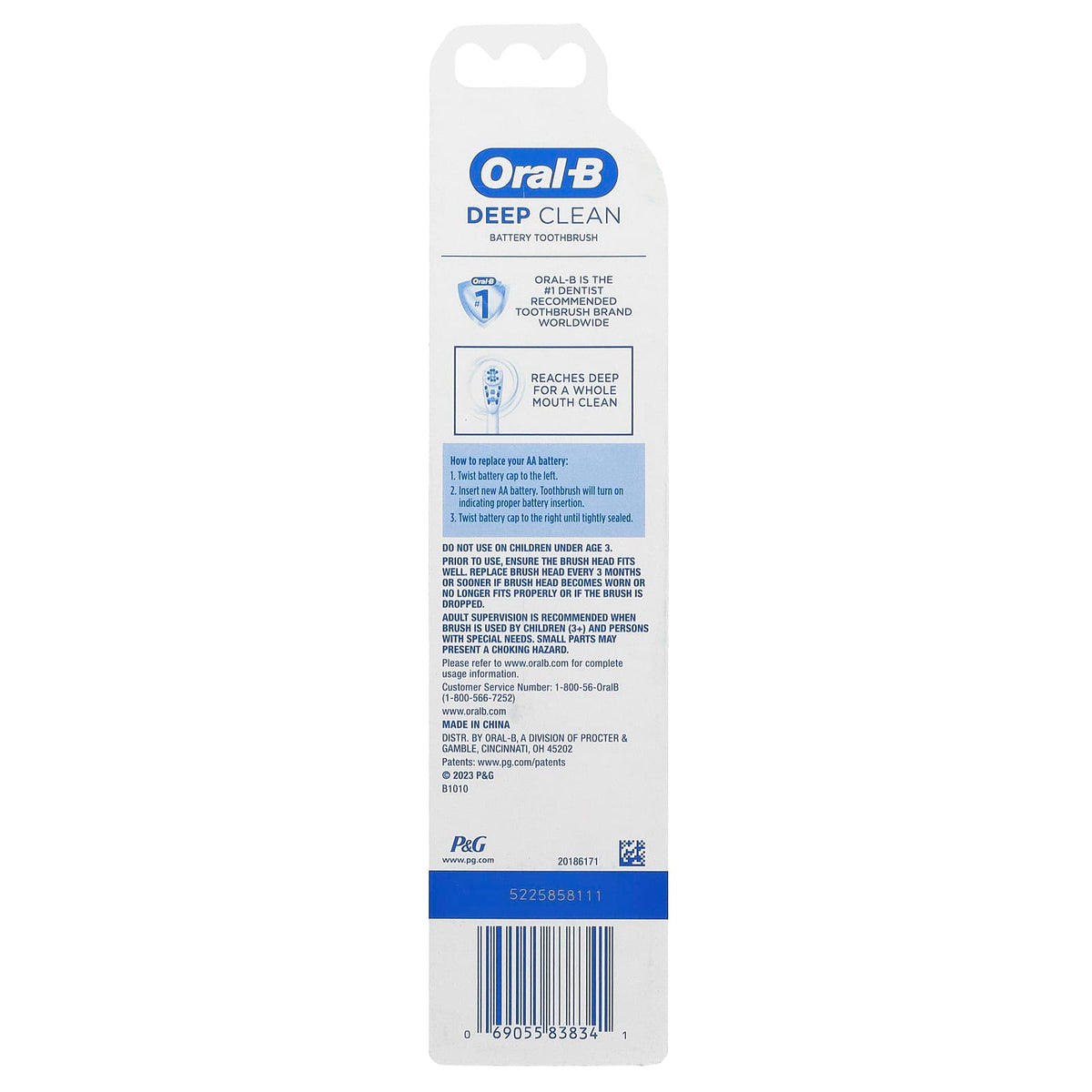 Oral-B Complete Deep Clean Battery Powered Toothbrush, 1 Count - view 2