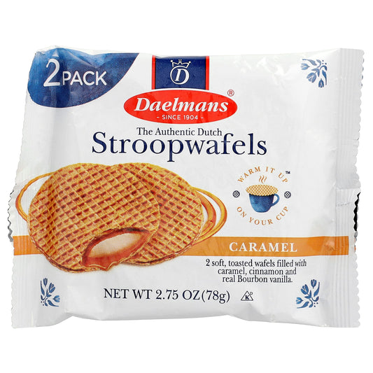 Daelmans Caramel Stroopwafels, 12 Packs of 2 (78 g Each) - view 2