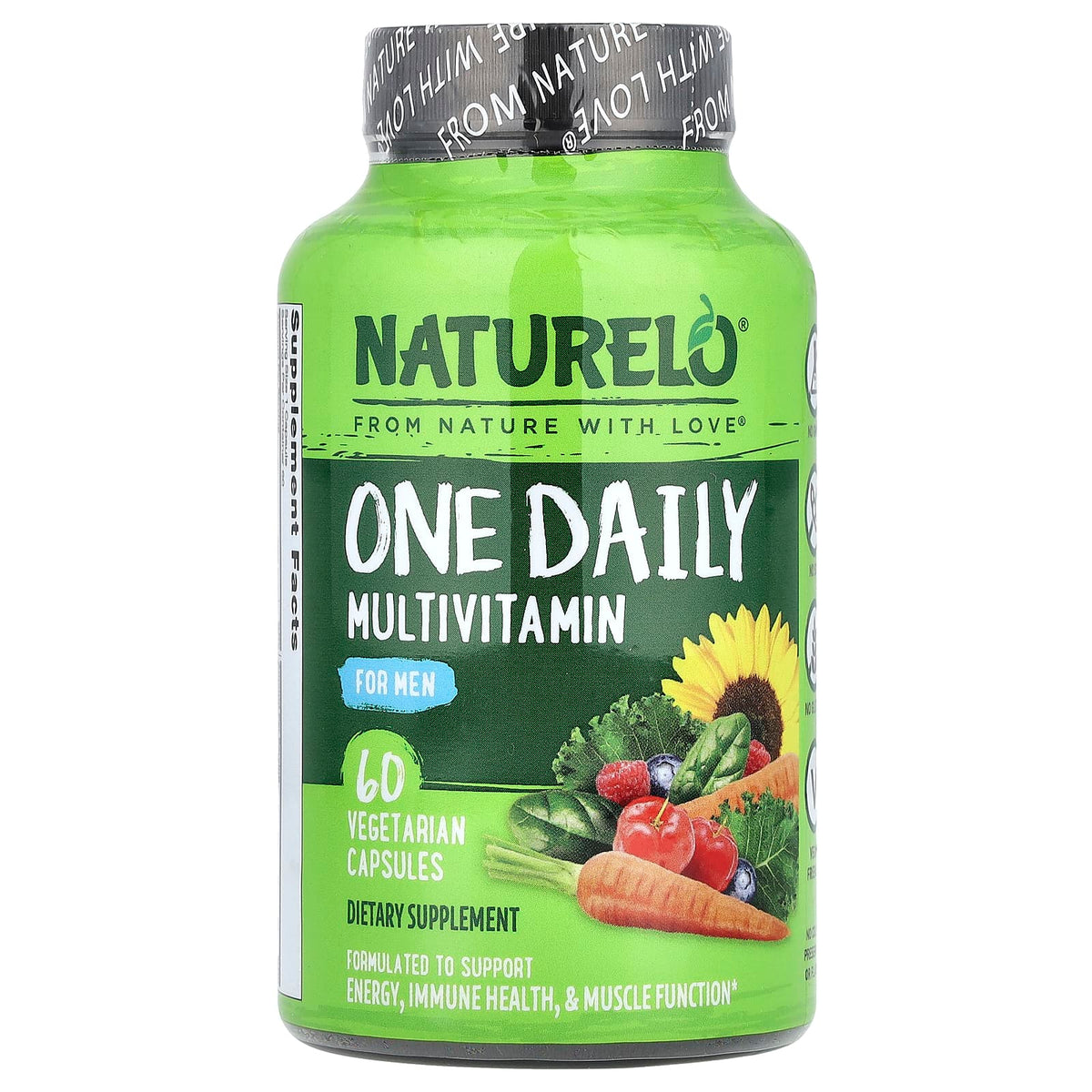 NATURELO One Daily Multivitamin for Men, 60 Vegetarian Capsules — product view