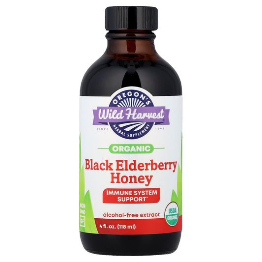 Oregon's Wild Harvest Organic Black Elderberry Honey Extract, 118 ml