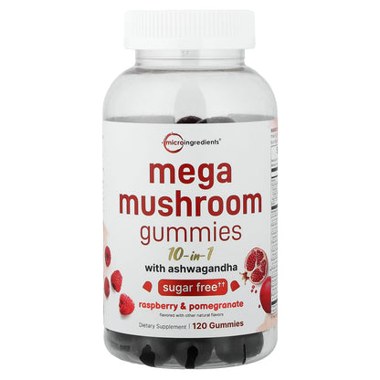 Micro Ingredients Mega Mushrooms Gummies Raspberry & Pomegranate 120 Gummies