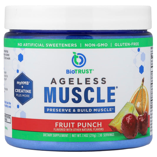 BioTRUST Ageless Muscle Fruit Punch Powder 211 g (7.4 oz)