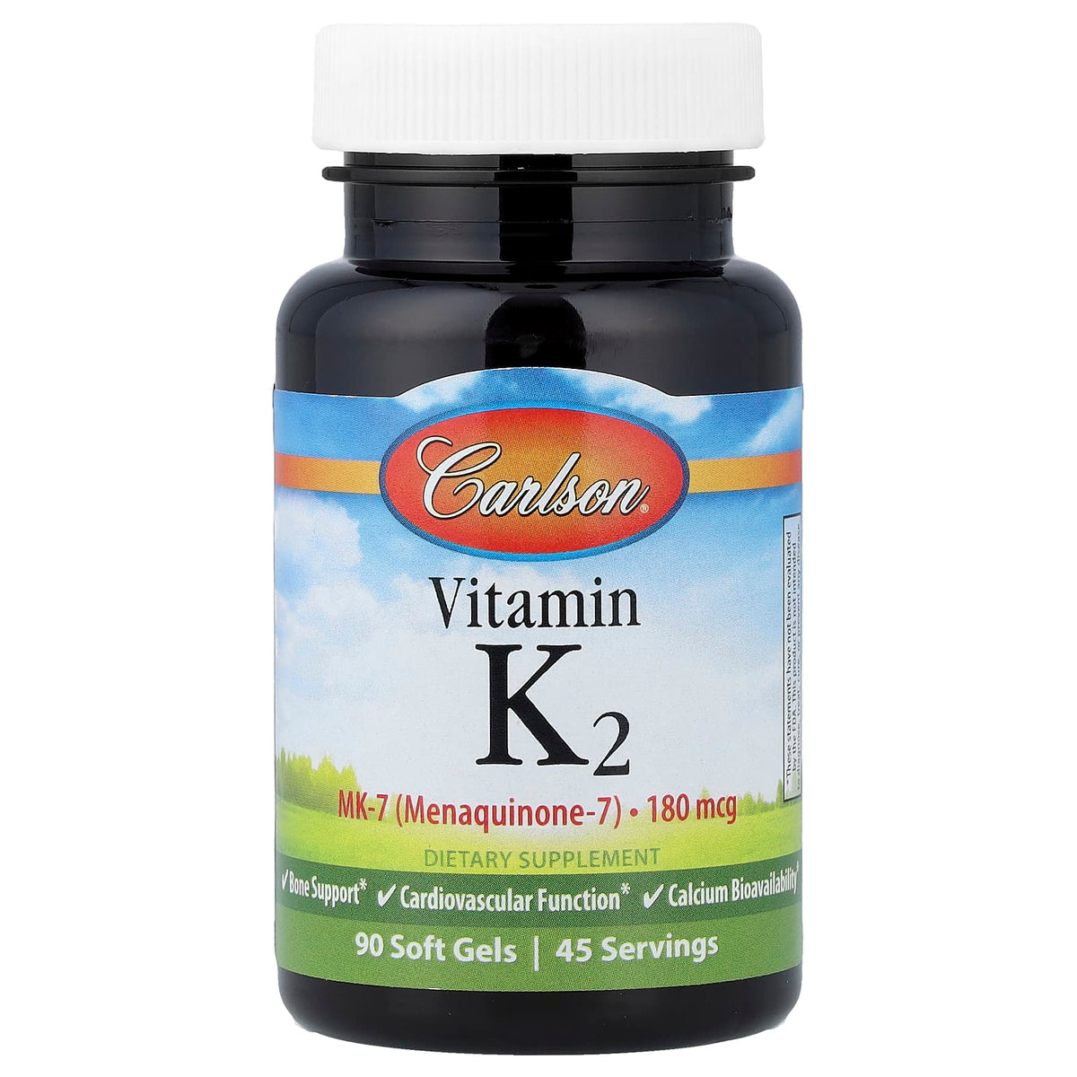Carlson Vitamin K2 (MK-7) 90 mcg, 90 Soft Gels