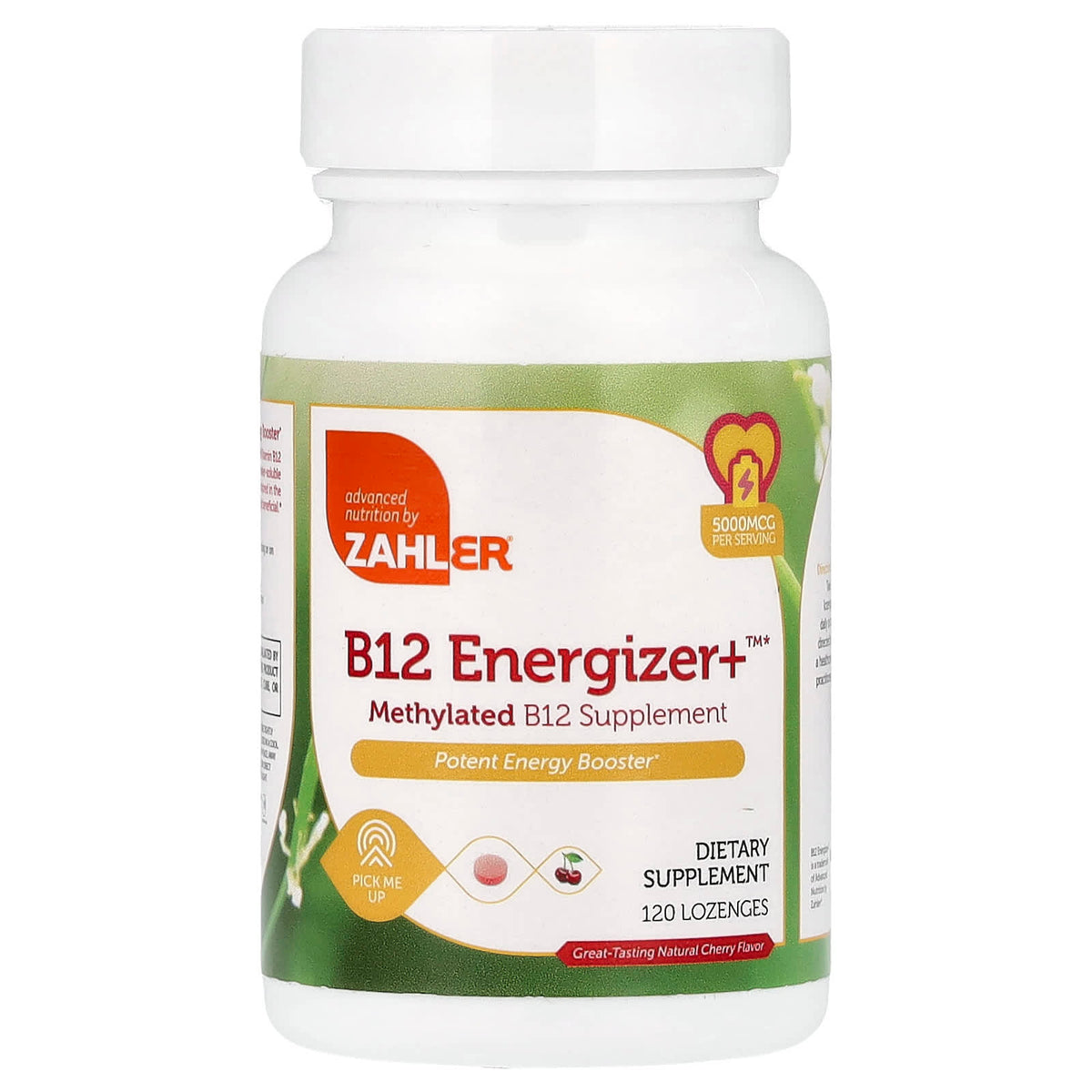 Zahler B12 Energizer+ Natural Cherry, 5,000 mcg, 120 Lozenges