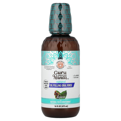 GuruNanda Natural Oil Pulling Oral Rinse, Farmed Mint, 473 ml (16 fl oz)