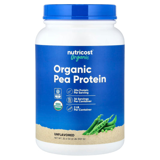 Nutricost Organic Pea Protein, Unflavoured, 907 g (2 lb)