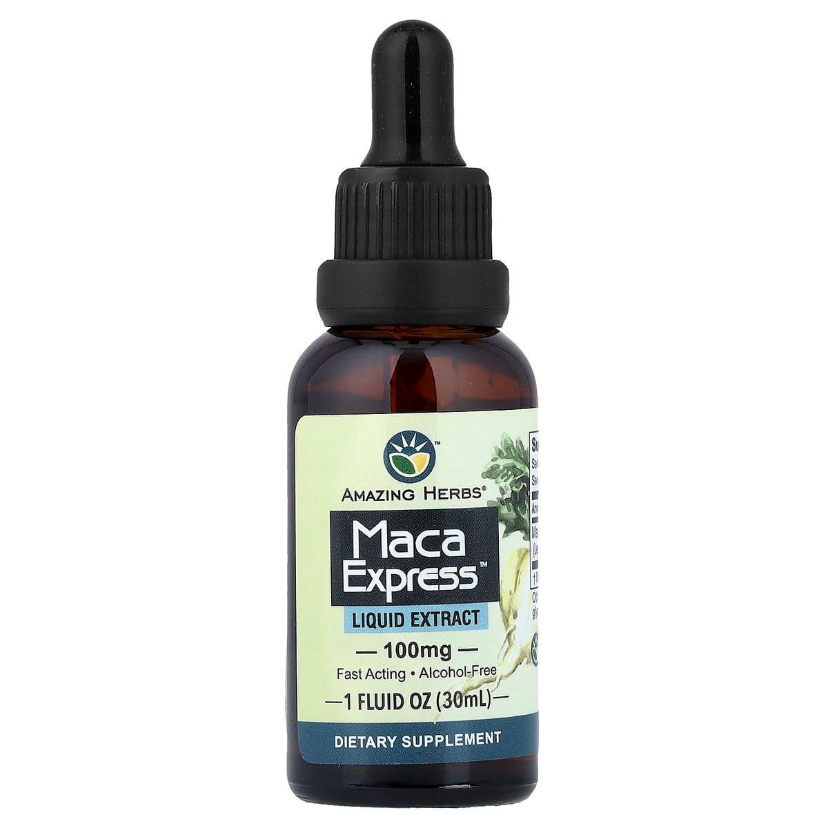 Amazing Herbs Maca Express Liquid Extract 30 ml (1 fl oz)
