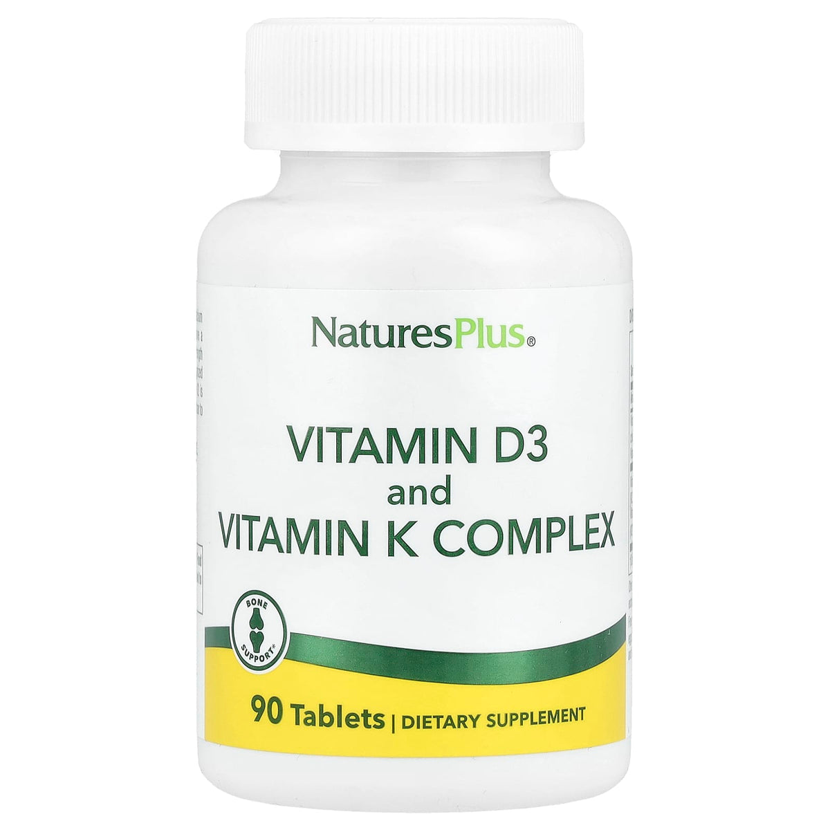 NaturesPlus Vitamin D3 and Vitamin K Complex, 90 Tablets