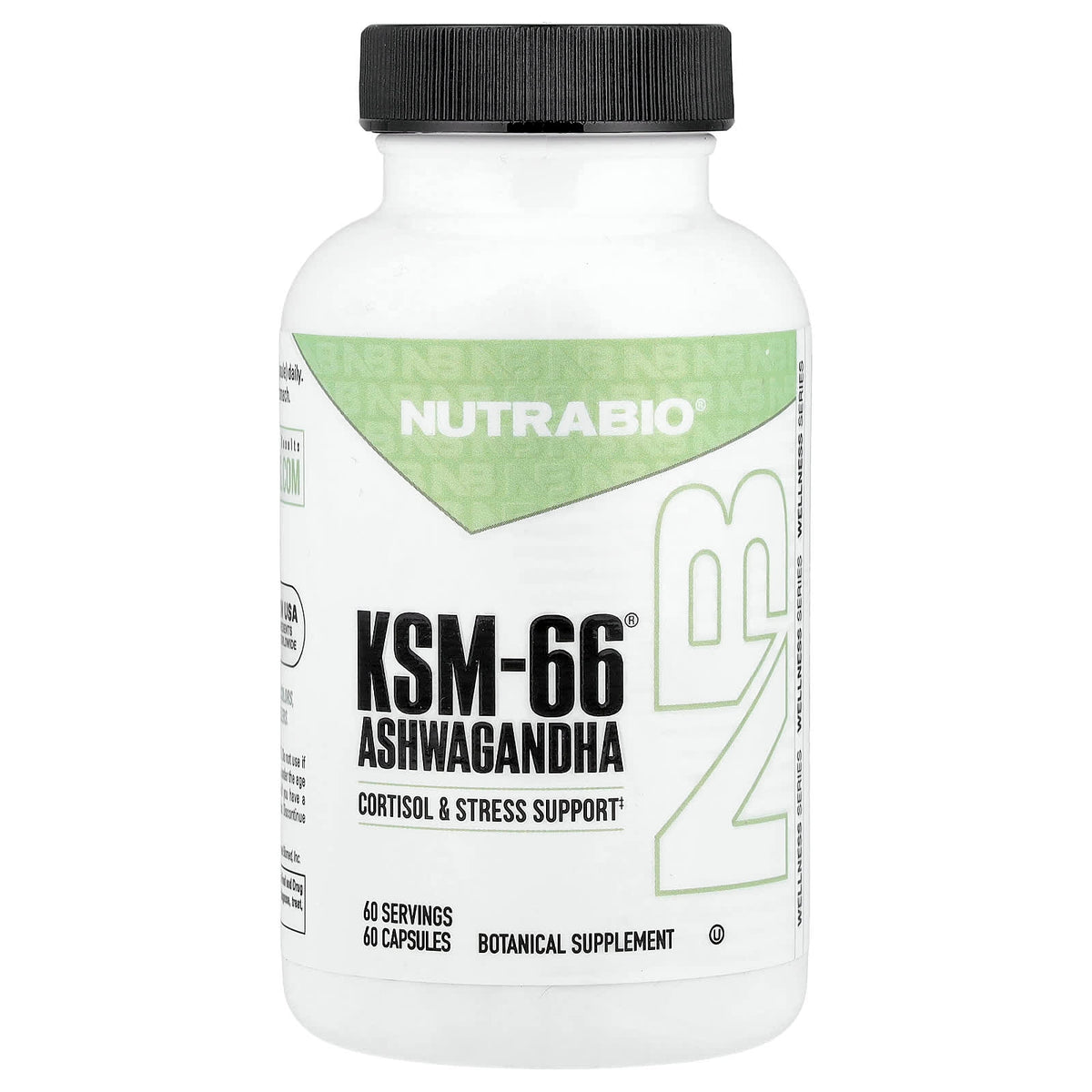 NutraBio KSM-66 Ashwagandha 600 mg, 60 Capsules